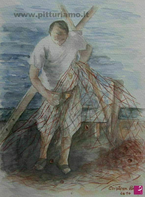 quadri in vendita online - pescatore