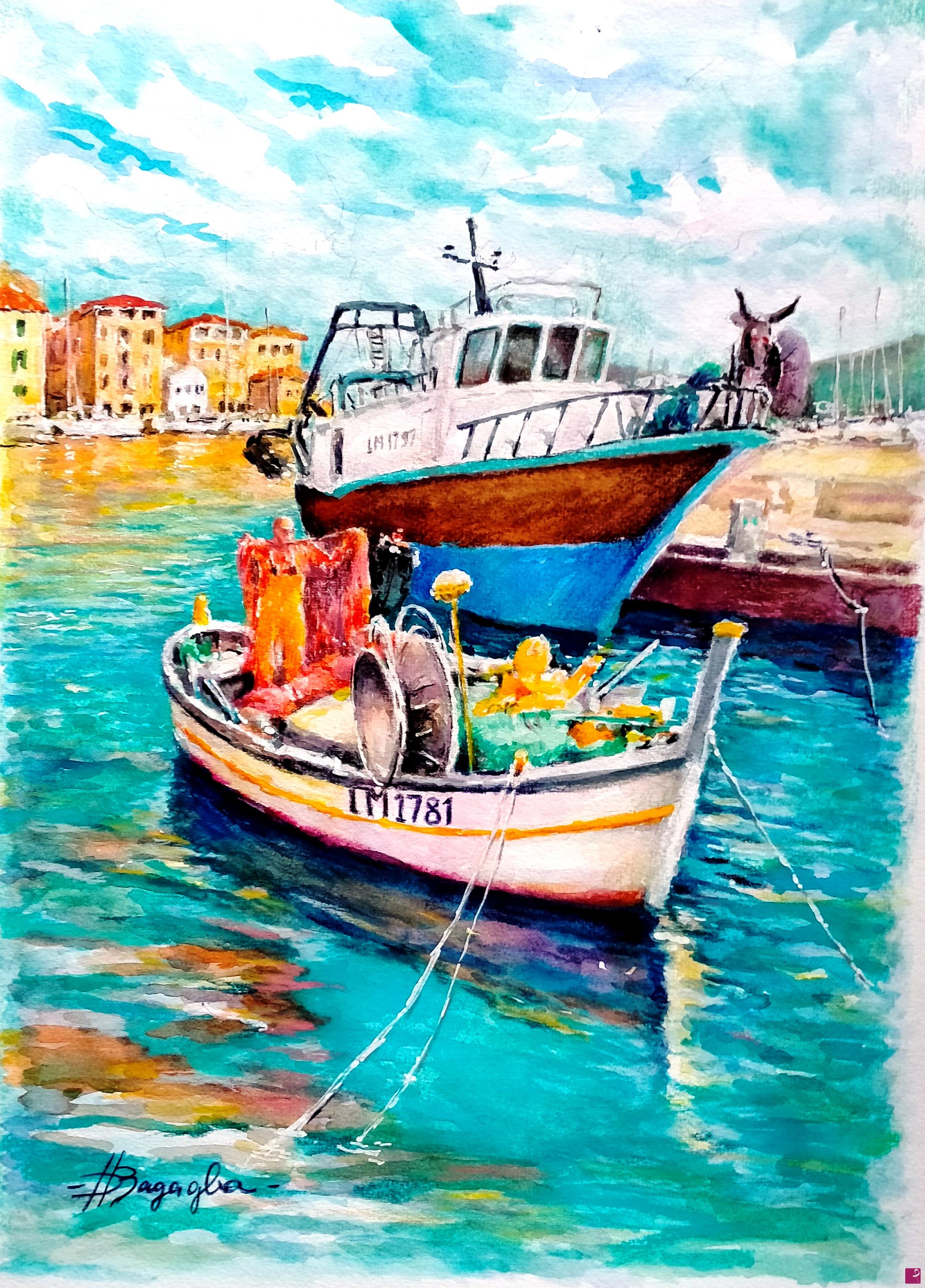 quadri in vendita online - PESCATORE A CALA GAVETTA LA MADDALENA