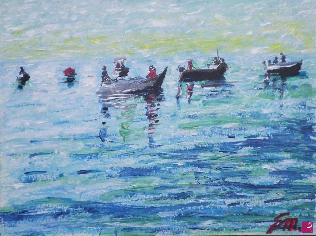 quadri in vendita online - Pescatori 