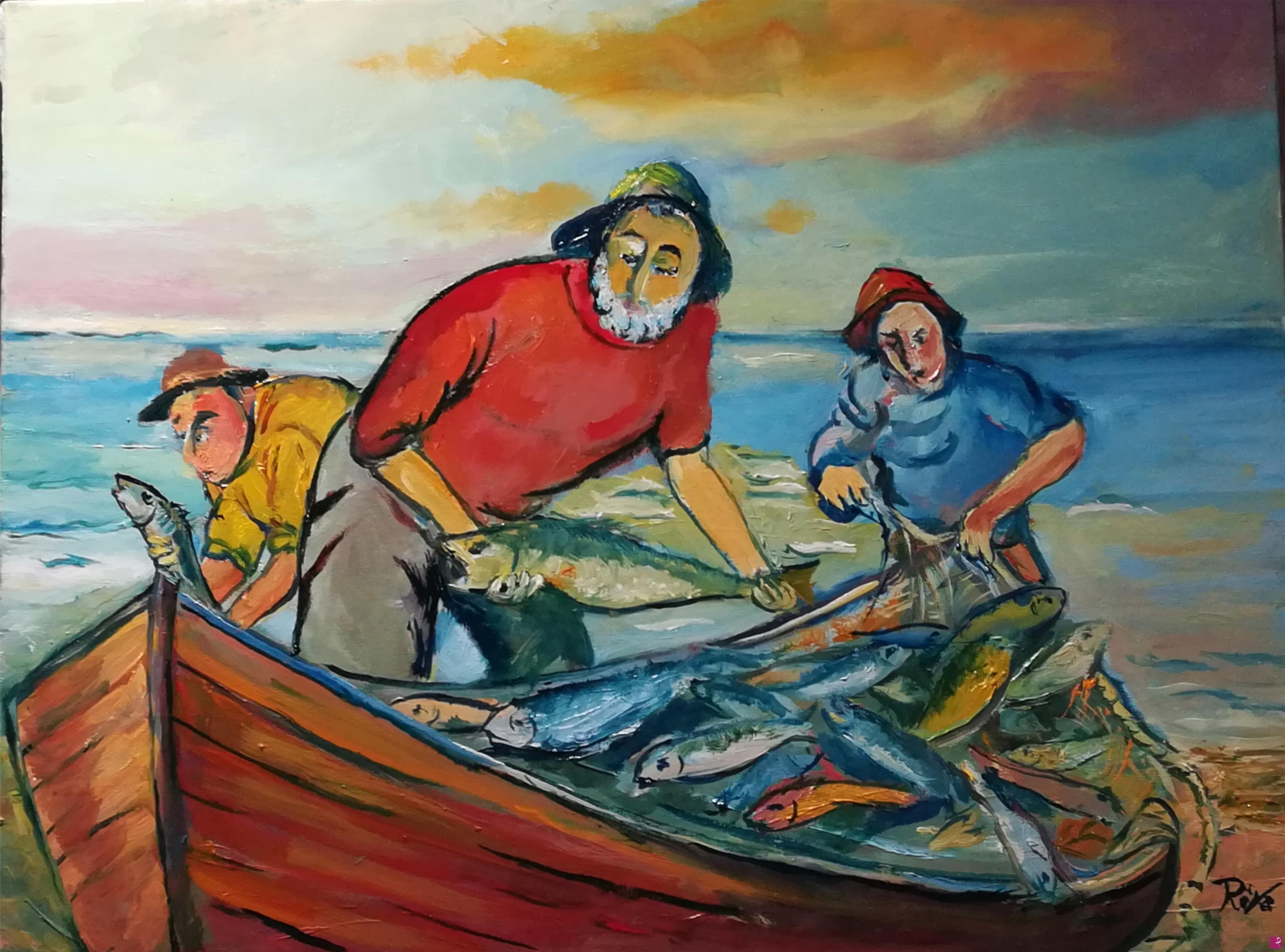 quadri in vendita online - Pescatori