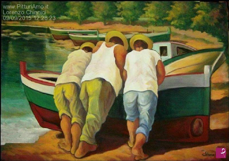 quadri in vendita online - Pescatori