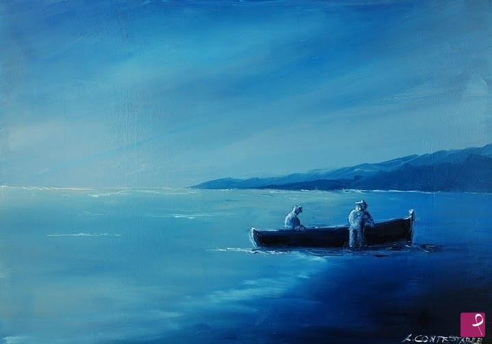 quadri in vendita online - "Pescatori a riva"