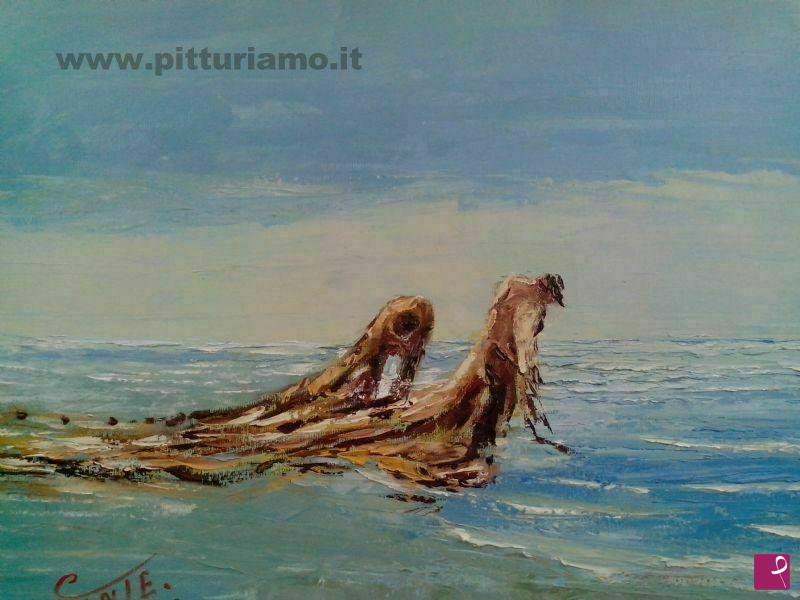 quadri in vendita online - pescatori in laguna