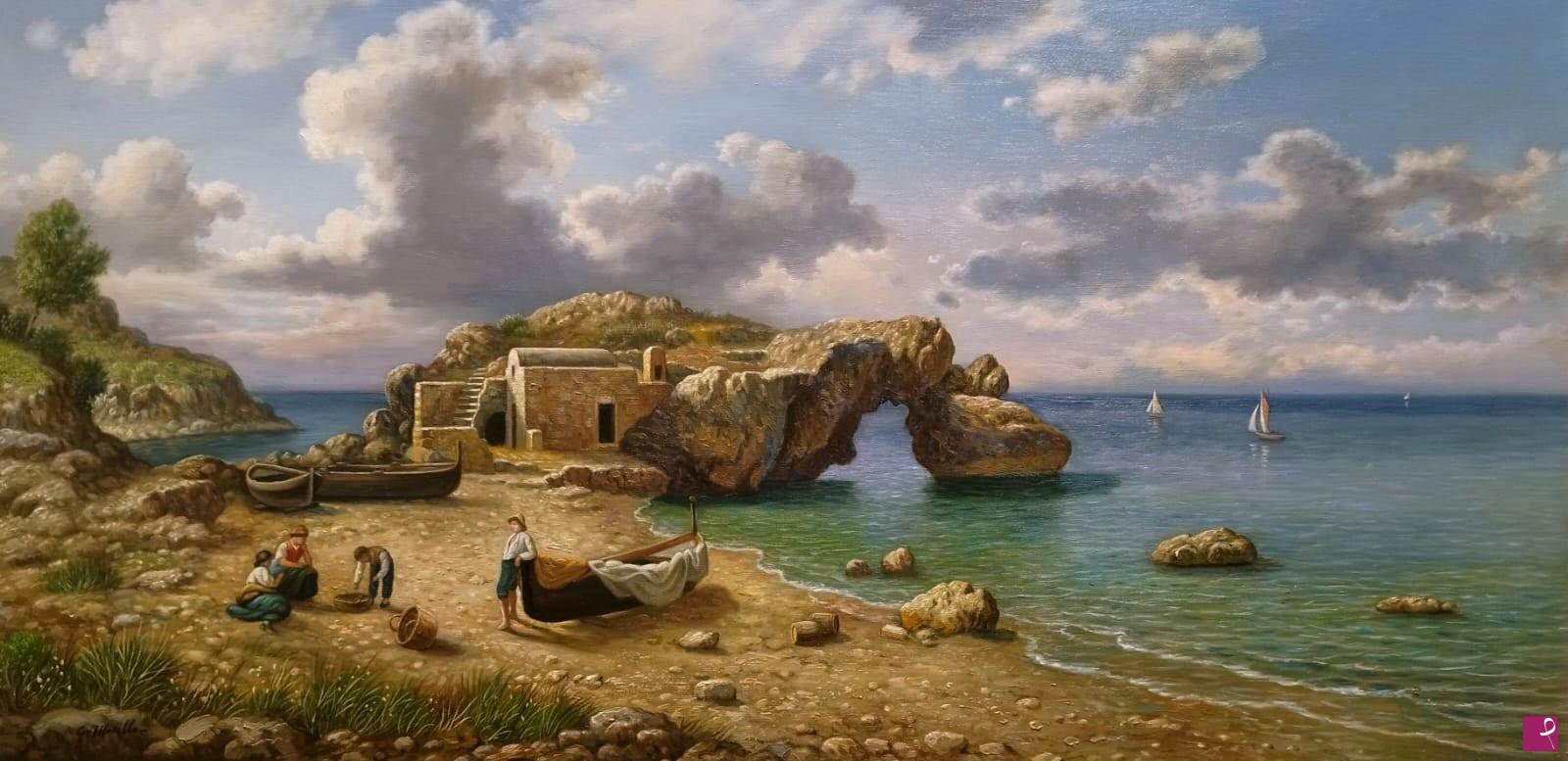 quadri in vendita online - Pescatori siciliani