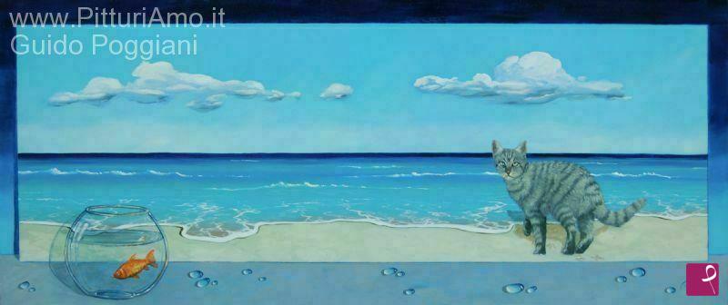 quadri in vendita online - Pesce - Gatto