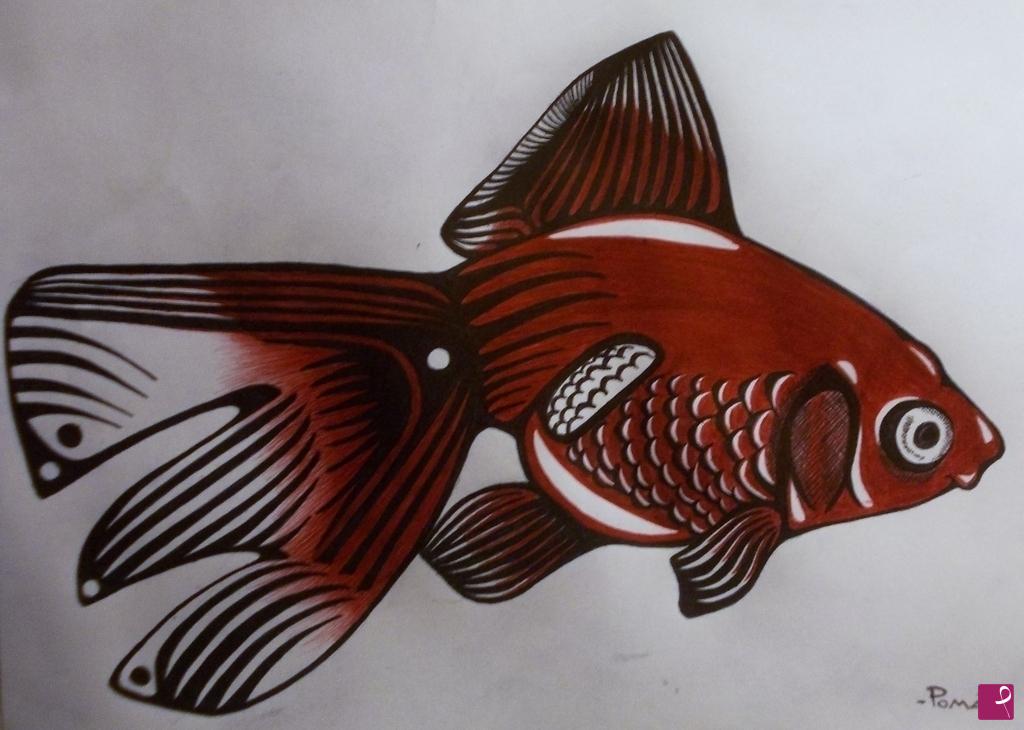 quadri in vendita online - pesce rosso