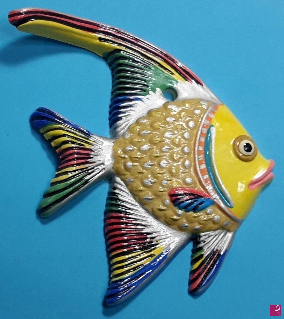quadri in vendita online - Pesce "Scalare" in ceramica artistica siciliana.