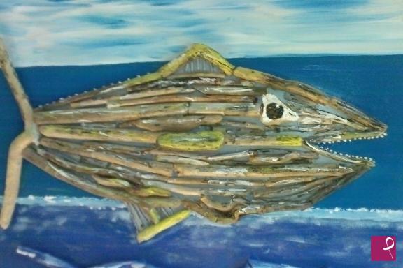 quadri in vendita online - Pesce...i legnetti di Sardegna