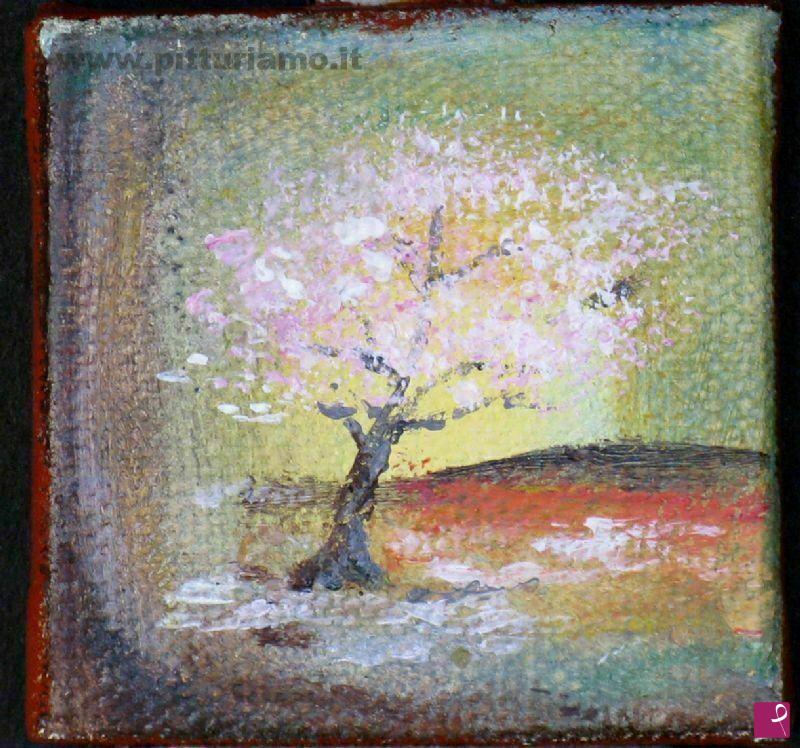 quadri in vendita online - Pesco in fiore
