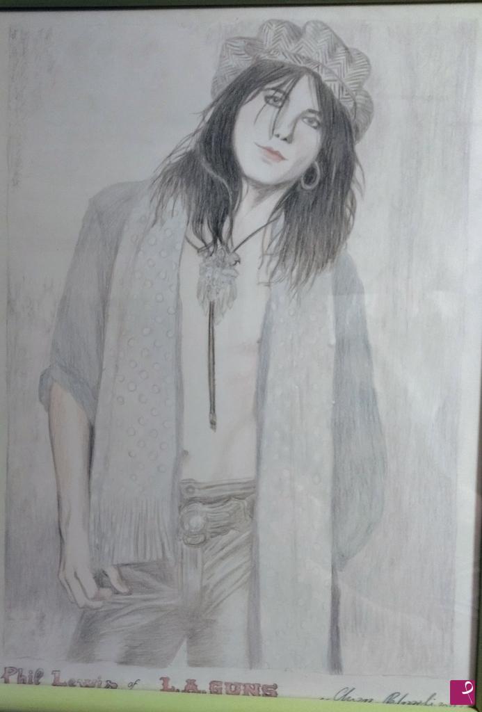 quadri in vendita online - Phil Lewis cantante degli L.A. Guns