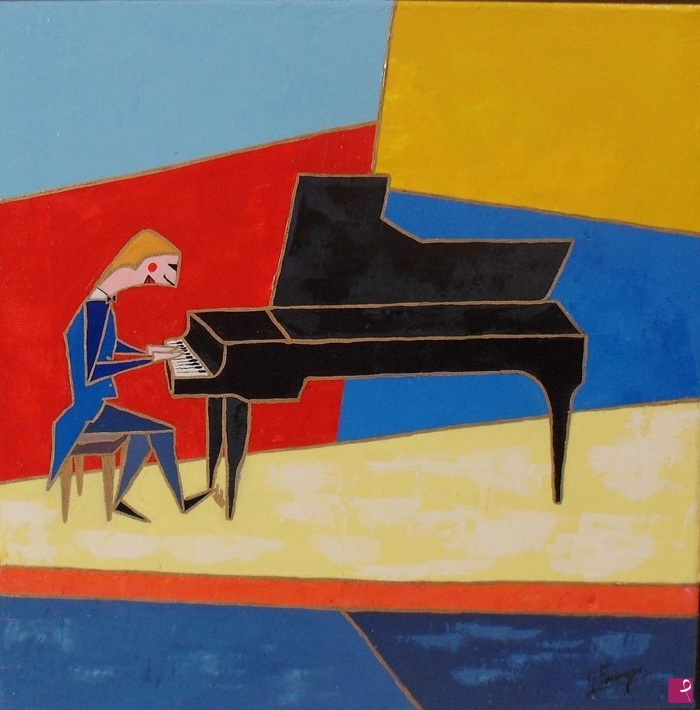 quadri in vendita online - Pianista