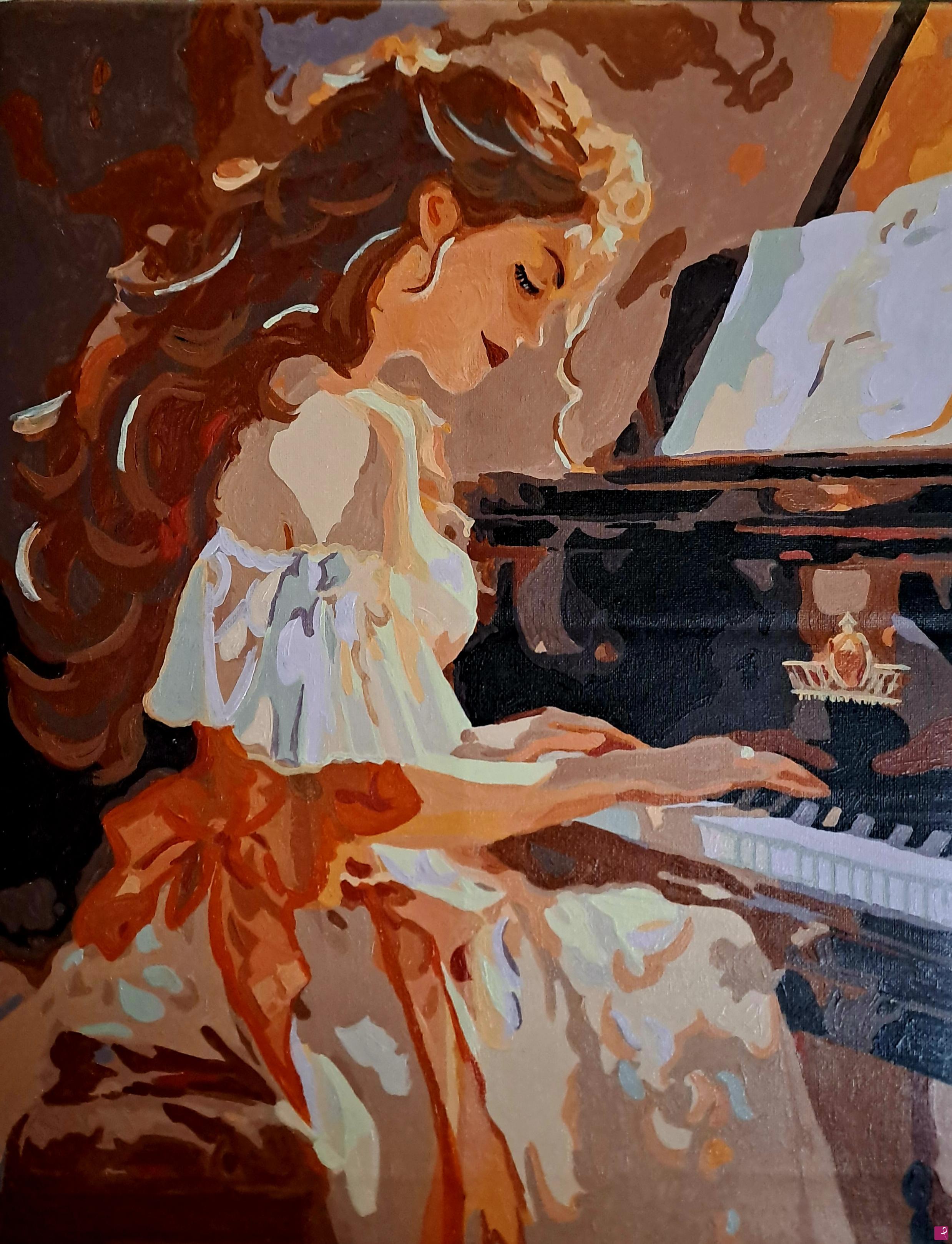 quadri in vendita online - Pianista