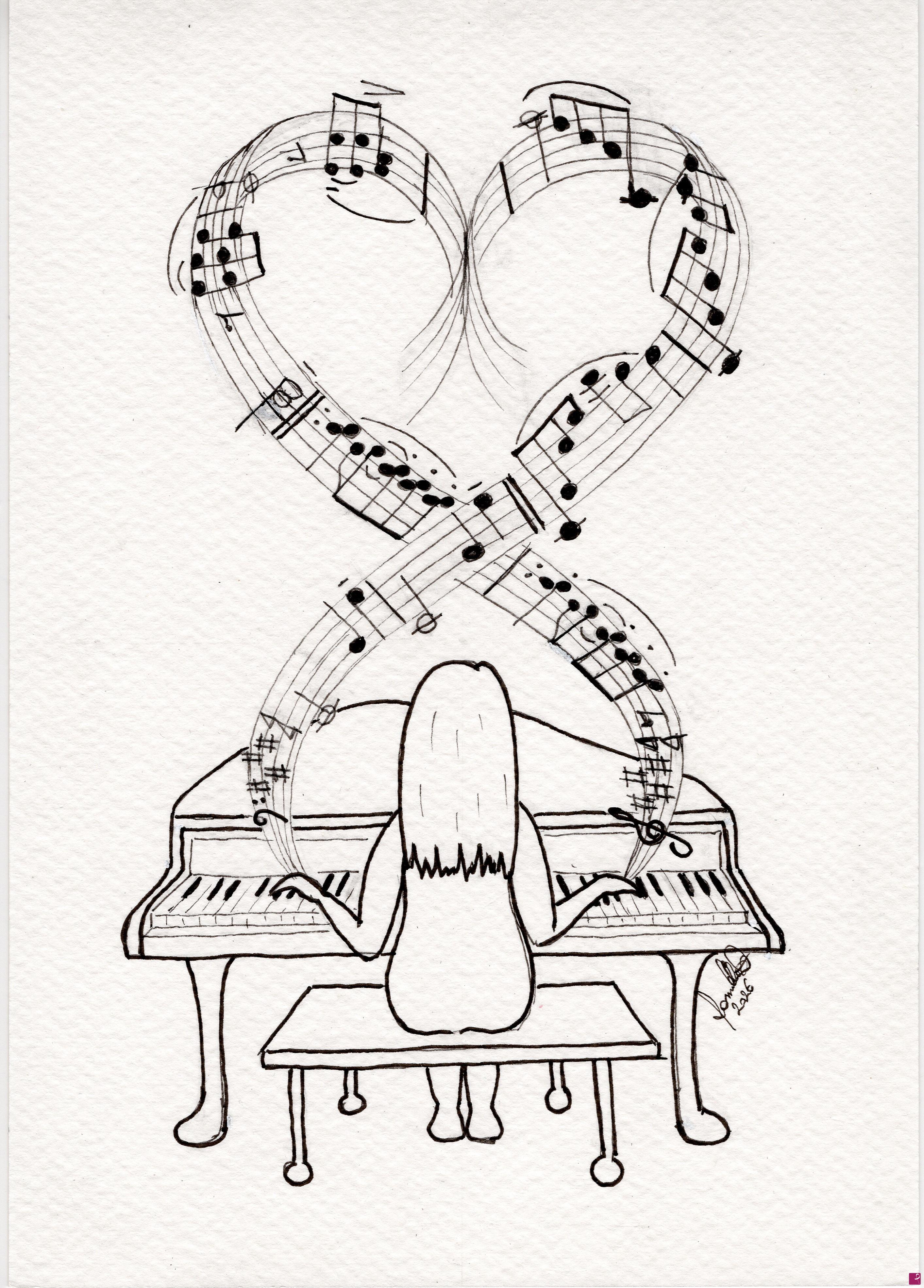 quadri in vendita online - Piano Solo - Music is a Love affair