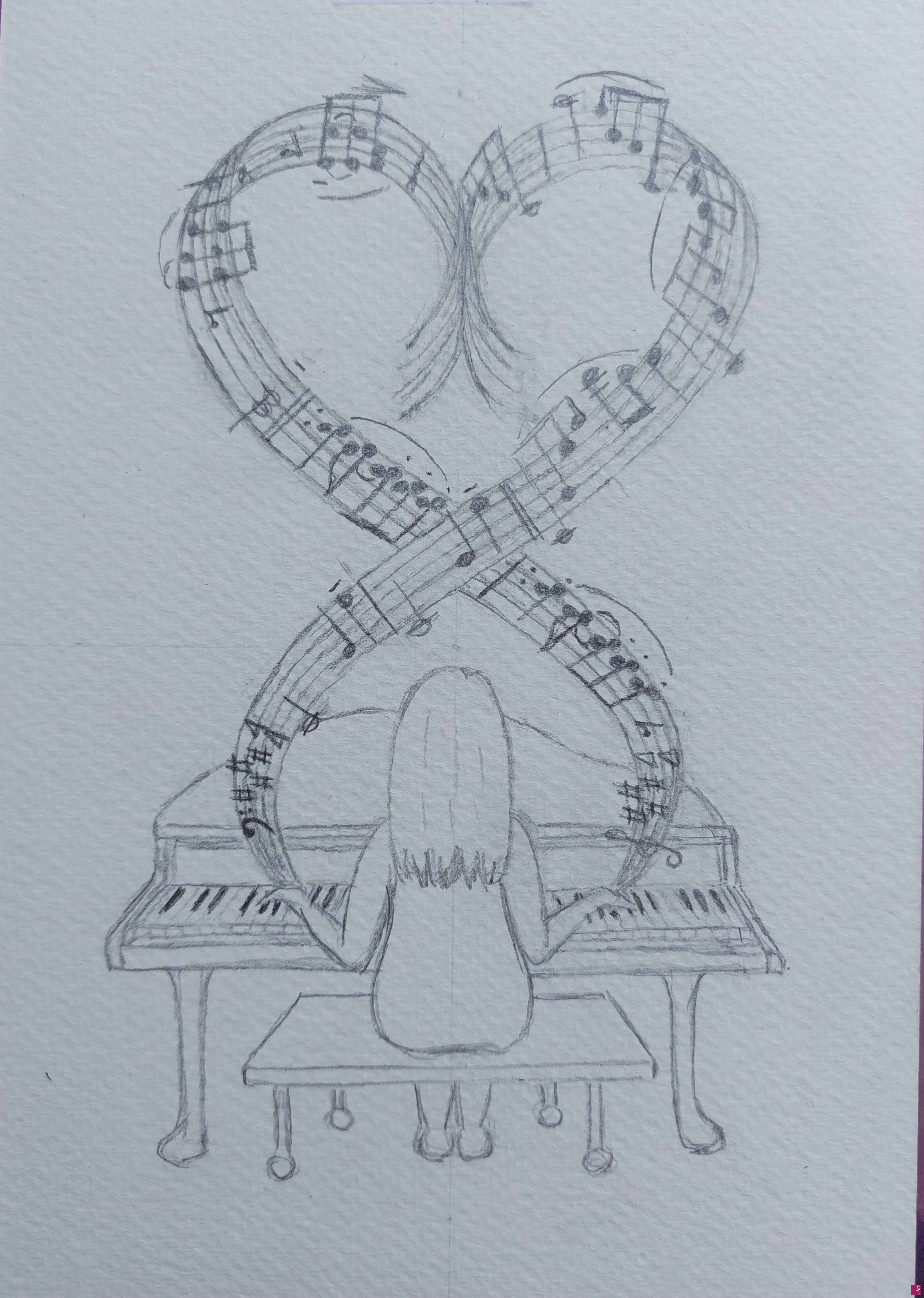 quadri in vendita online - Piano Solo - Sketch in progress