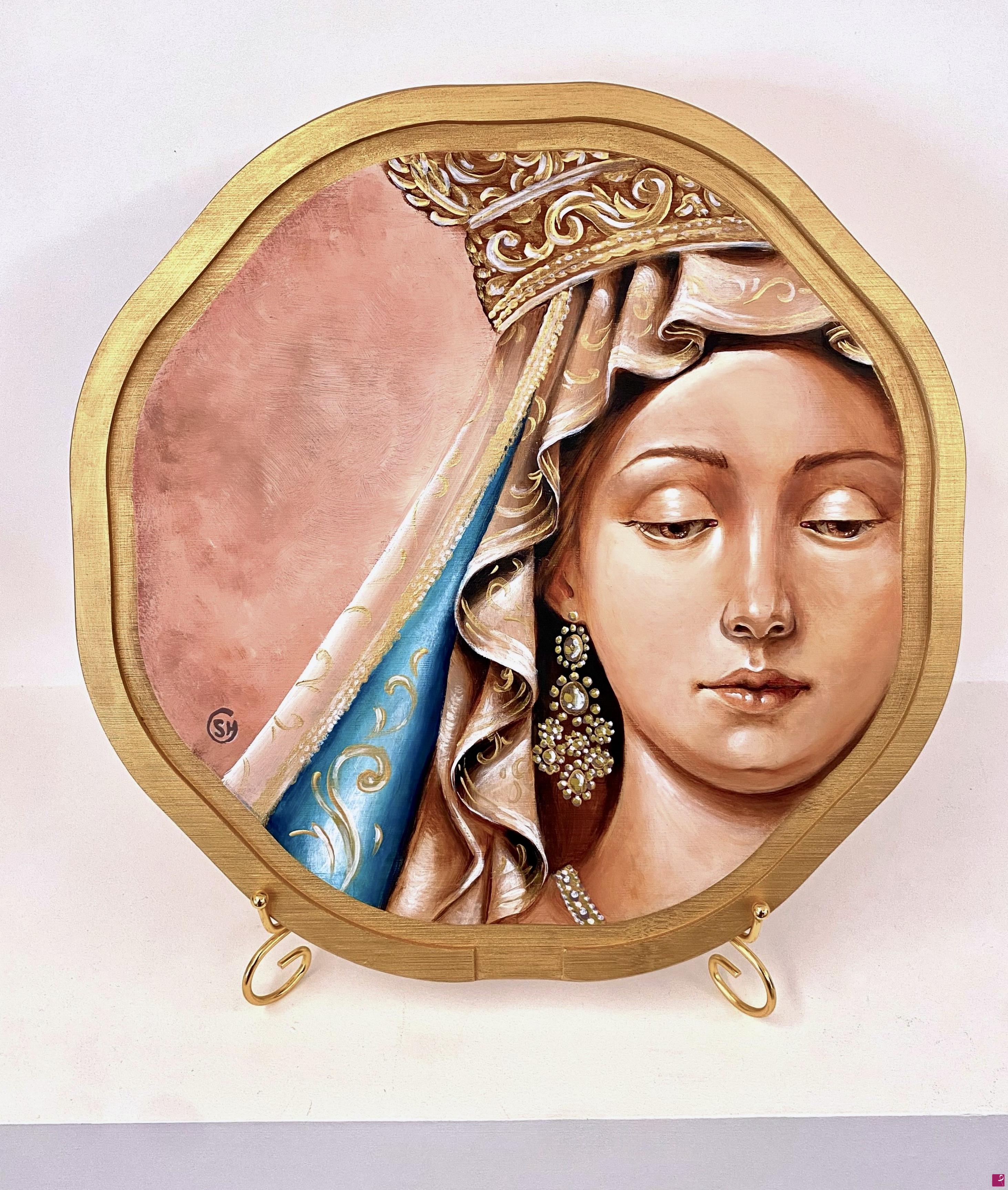 quadri in vendita online - Piatto con Madonna di Sciacca