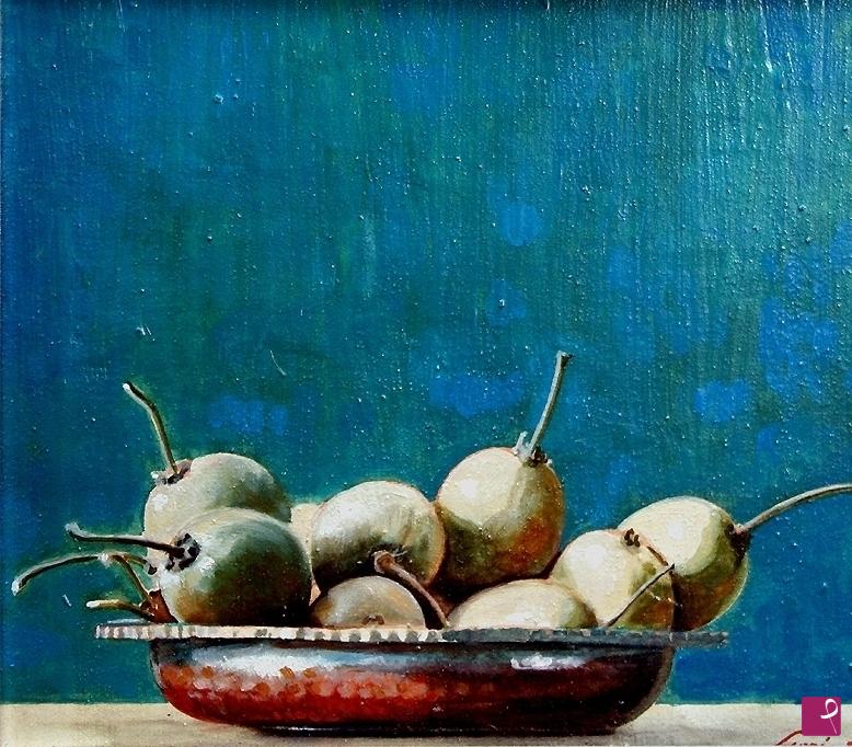 quadri in vendita online - Piatto di rame con kiwi