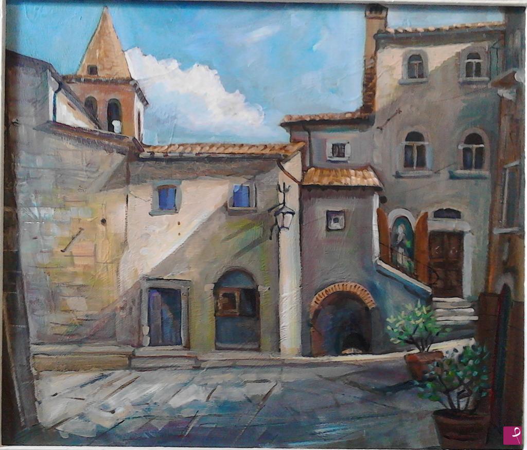 quadri in vendita online - Piazza ad Anghiari