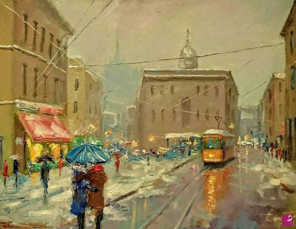 quadri in vendita online - Piazza Cordusio Milano