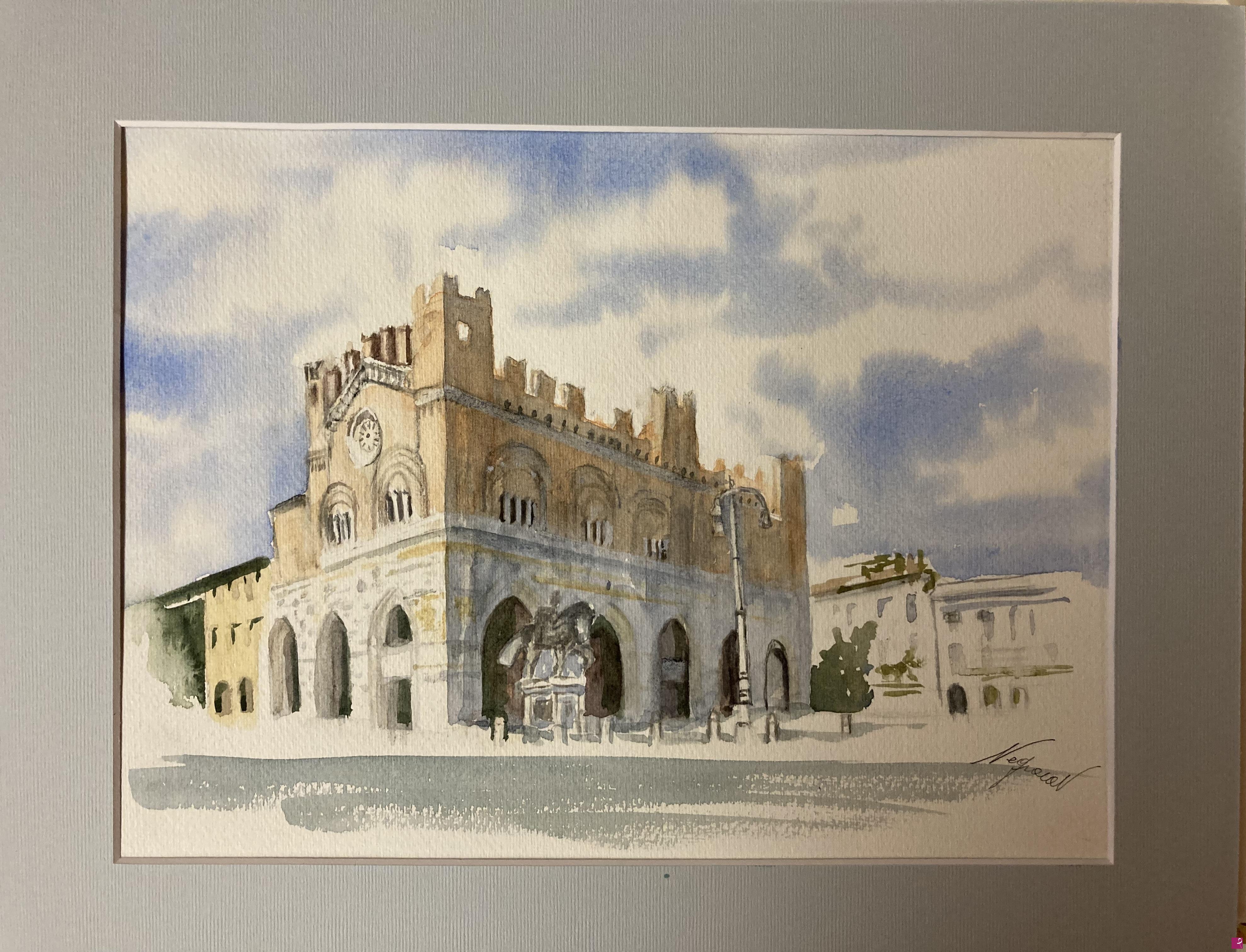 quadri in vendita online - Piazza dei cavalli Pc