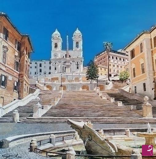 quadri in vendita online - Piazza di Spagna 