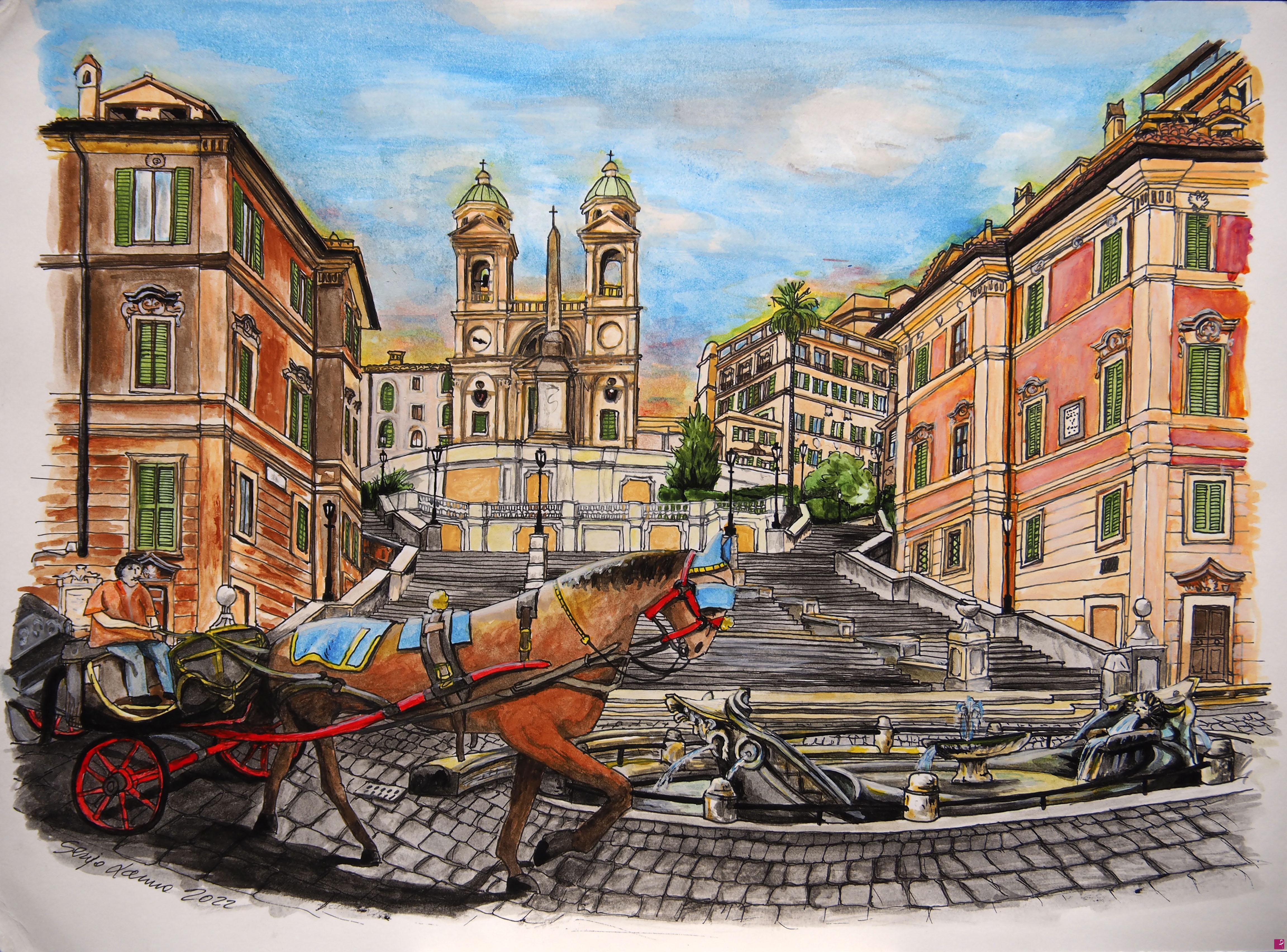 quadri in vendita online - Piazza di Spagna