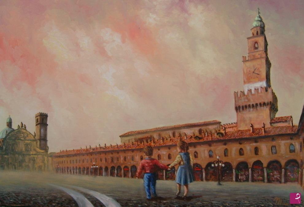quadri in vendita online - PIAZZA DUCALE CON I BAMBINI