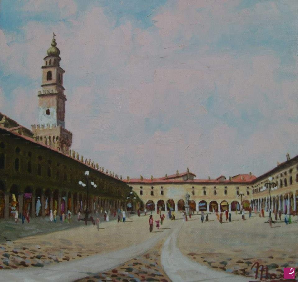 quadri in vendita online - PIAZZA DUCALE DI VIGEVANO 