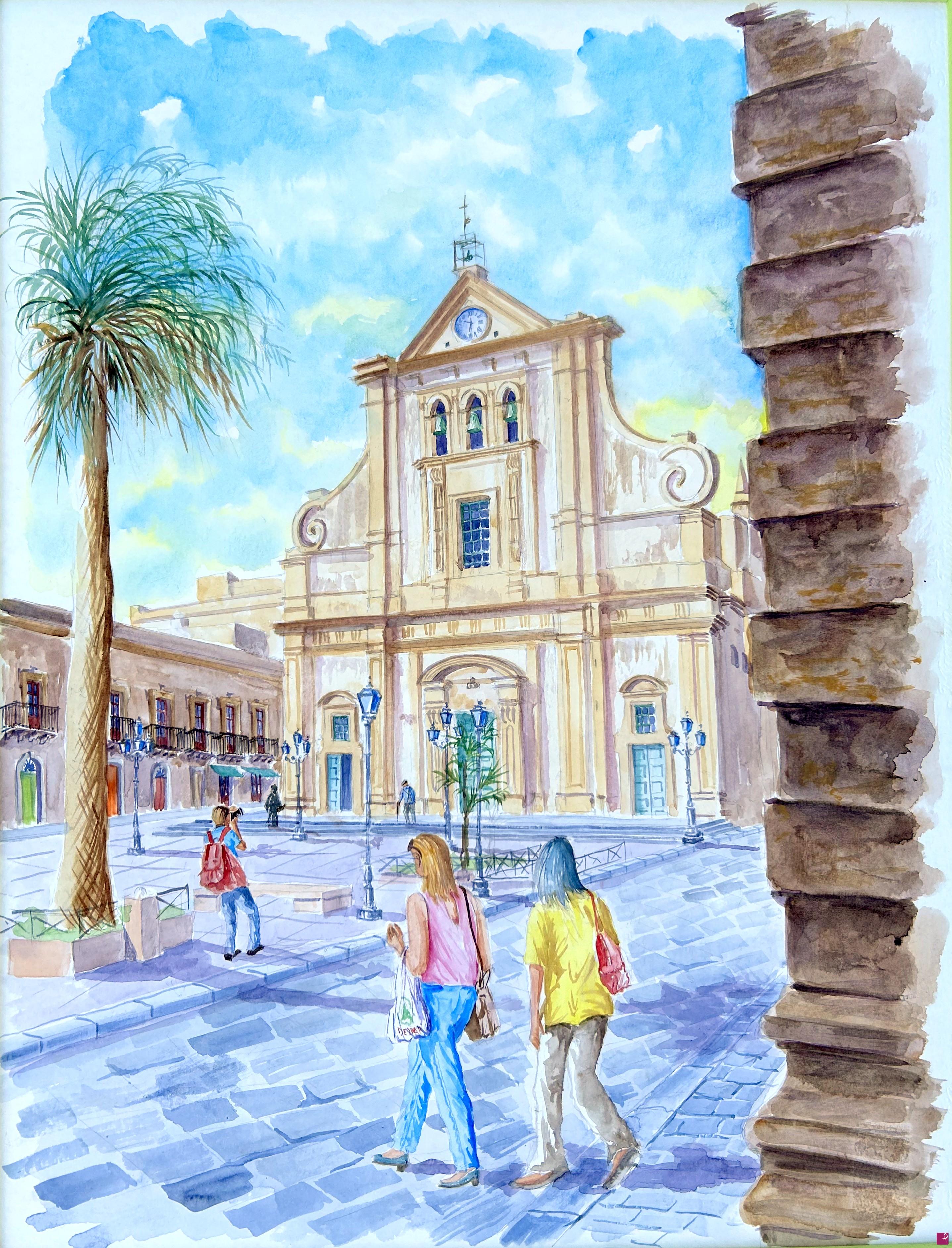 quadri in vendita online - Piazza Duomo - Augusta
