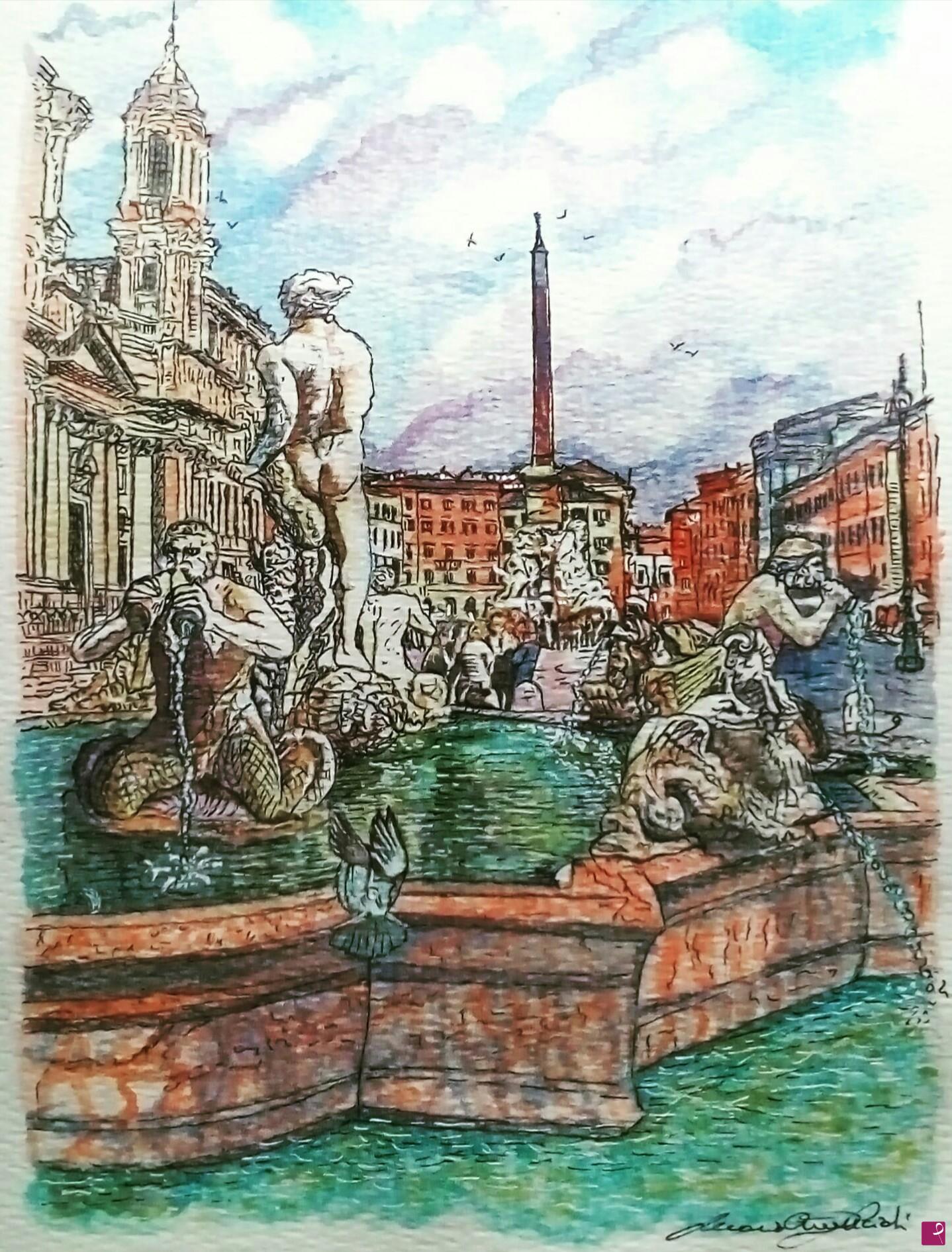 quadri in vendita online - Piazza Navona