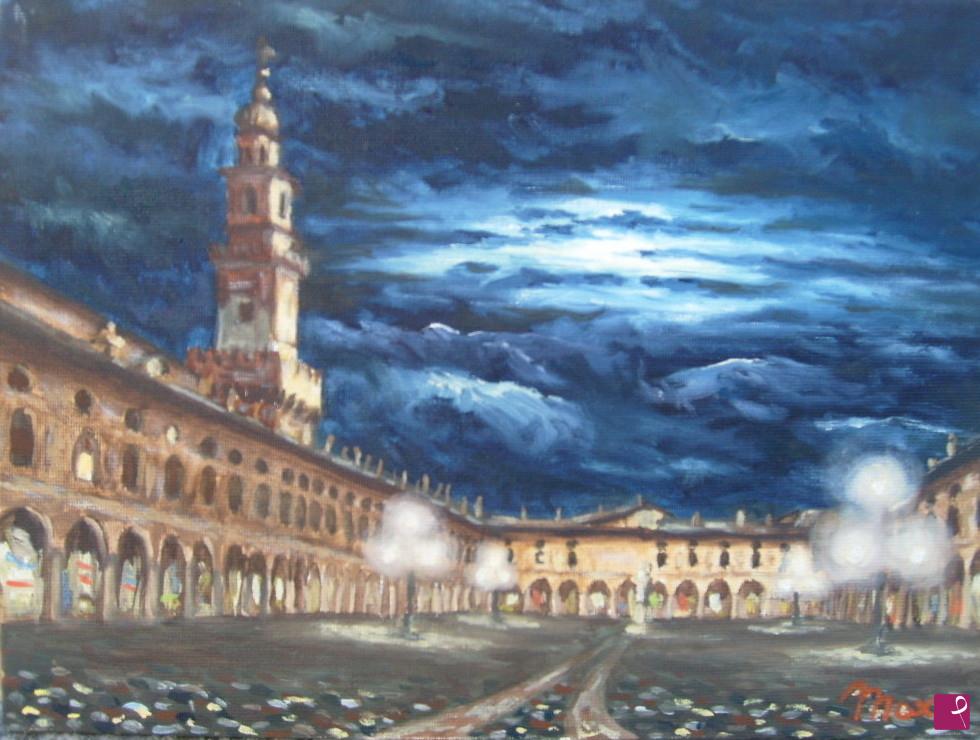 quadri in vendita online - PIAZZA NOTTURNA 