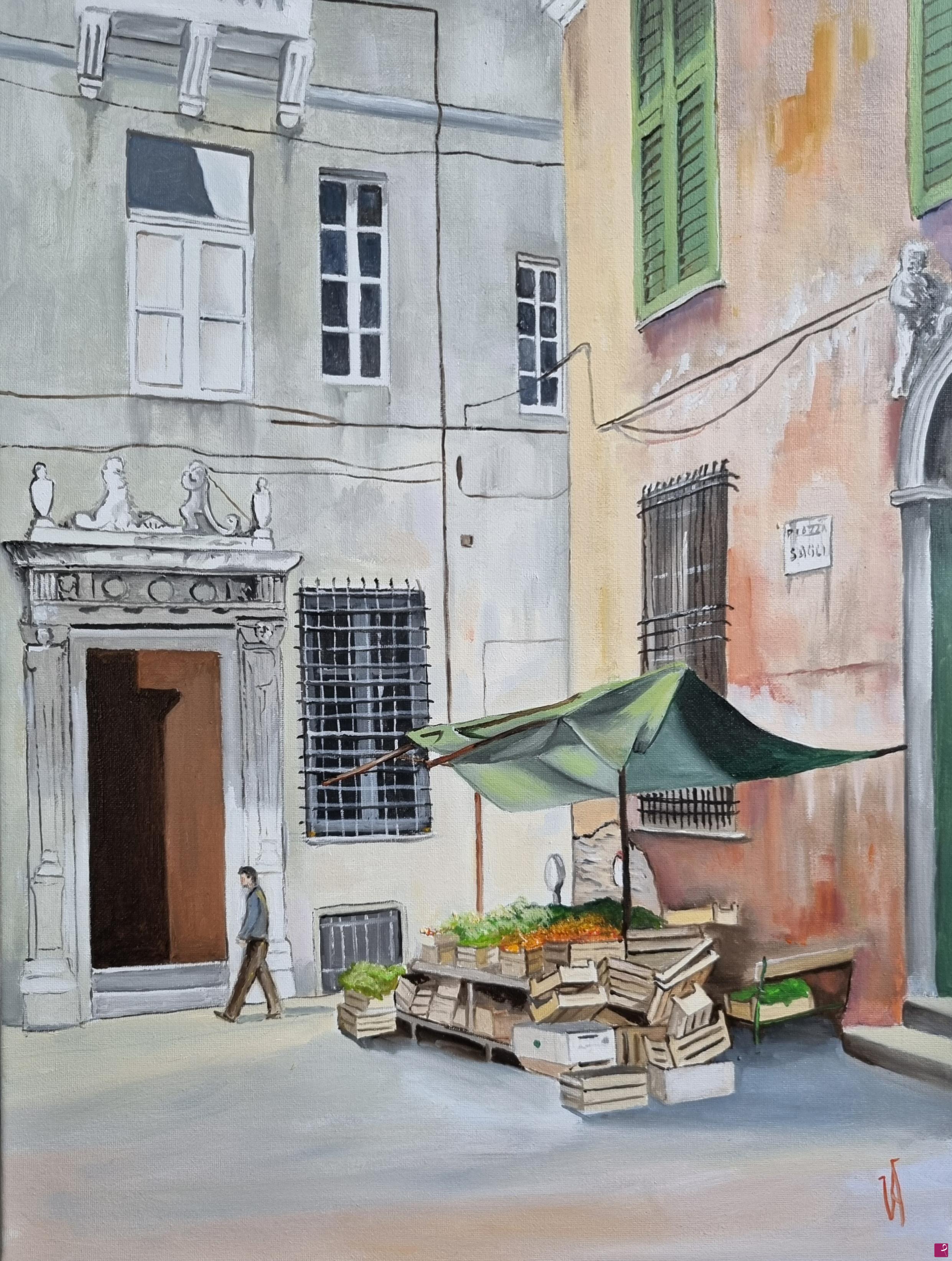 quadri in vendita online - Piazza Sauli Genova 
