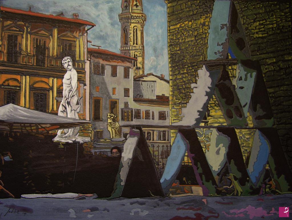 quadri in vendita online - Piazza Signoria Firenze