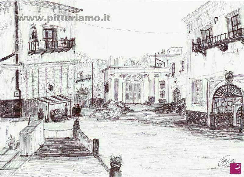 quadri in vendita online - Piazza Simone Barjona