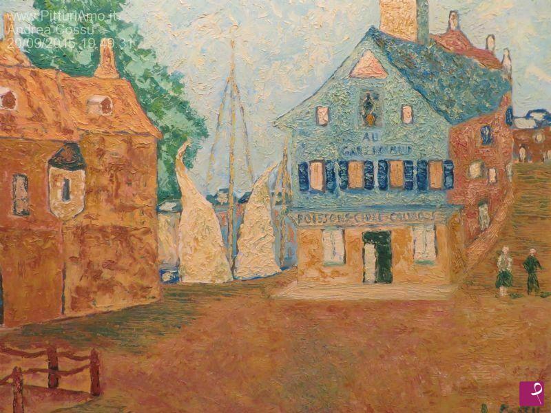 quadri in vendita online - Piazzetta ad Honfleur