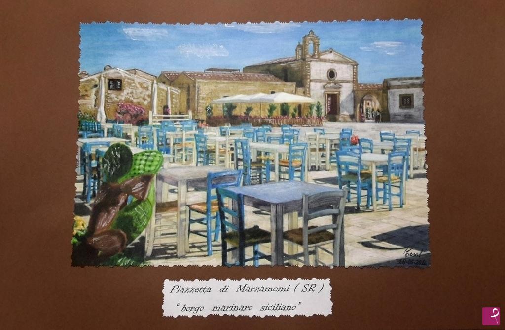 quadri in vendita online - PIAZZETTA   DI  MARZAMEMI  (SR).