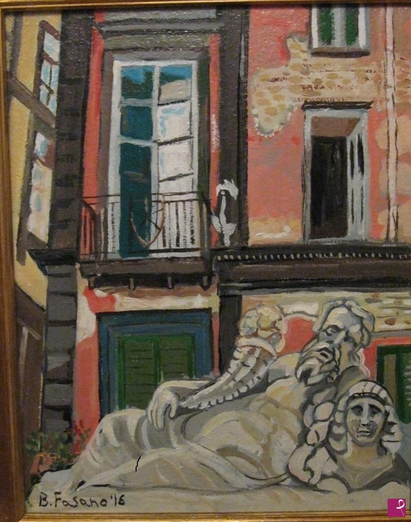 quadri in vendita online - Piazzetta Nilo a Napoli