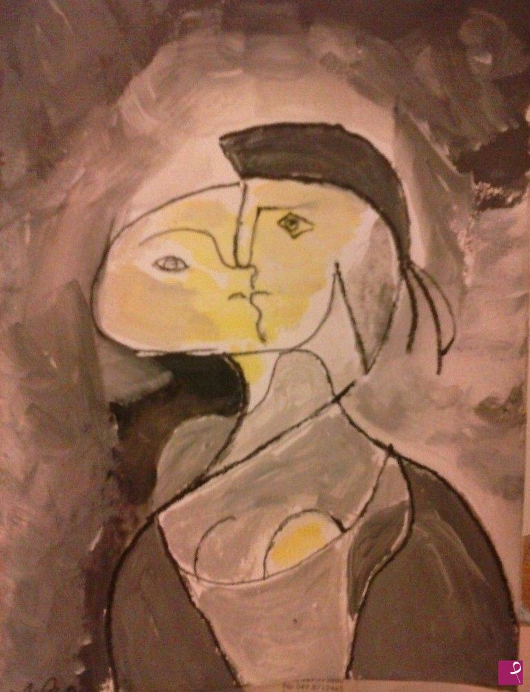 quadri in vendita online - picasso donna in grigio