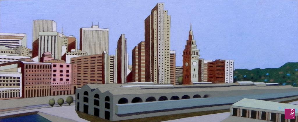 quadri in vendita online - Piccola veduta di San Francisco
