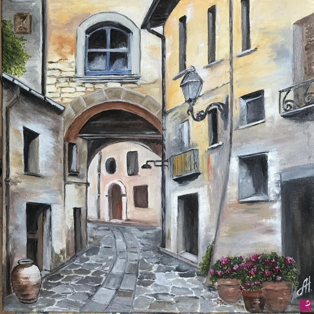 quadri in vendita online - PICCOLE STRADE DELLA VECCHIA CITTA