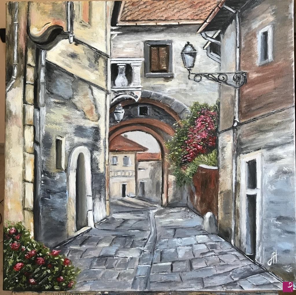 quadri in vendita online - PICCOLE STRADE DELLA VECCHIA CITTA