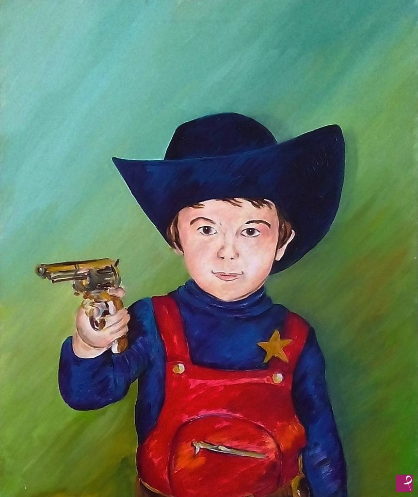 quadri in vendita online - PICCOLO COW BOY (2003)