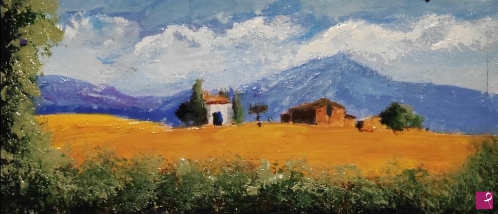 quadri in vendita online - PICCOLO PAESAGGIO TOSCANO