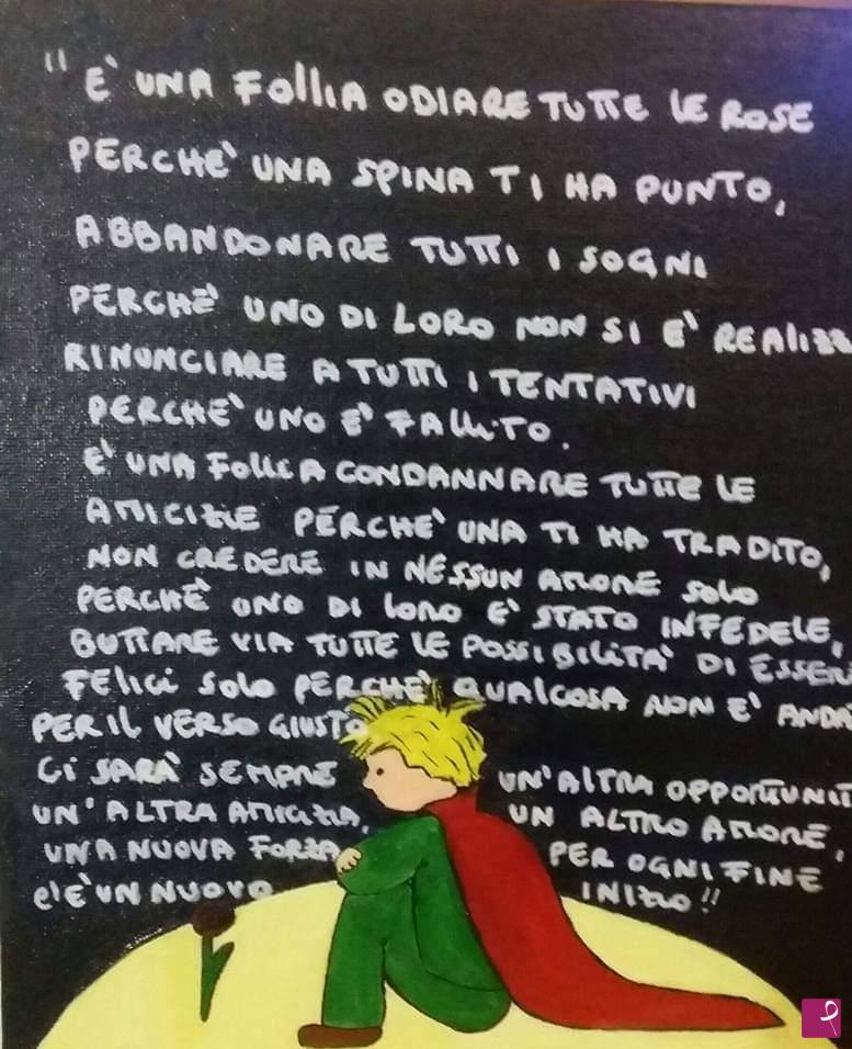 quadri in vendita online - piccolo principe. acrilico su tela 30x40 