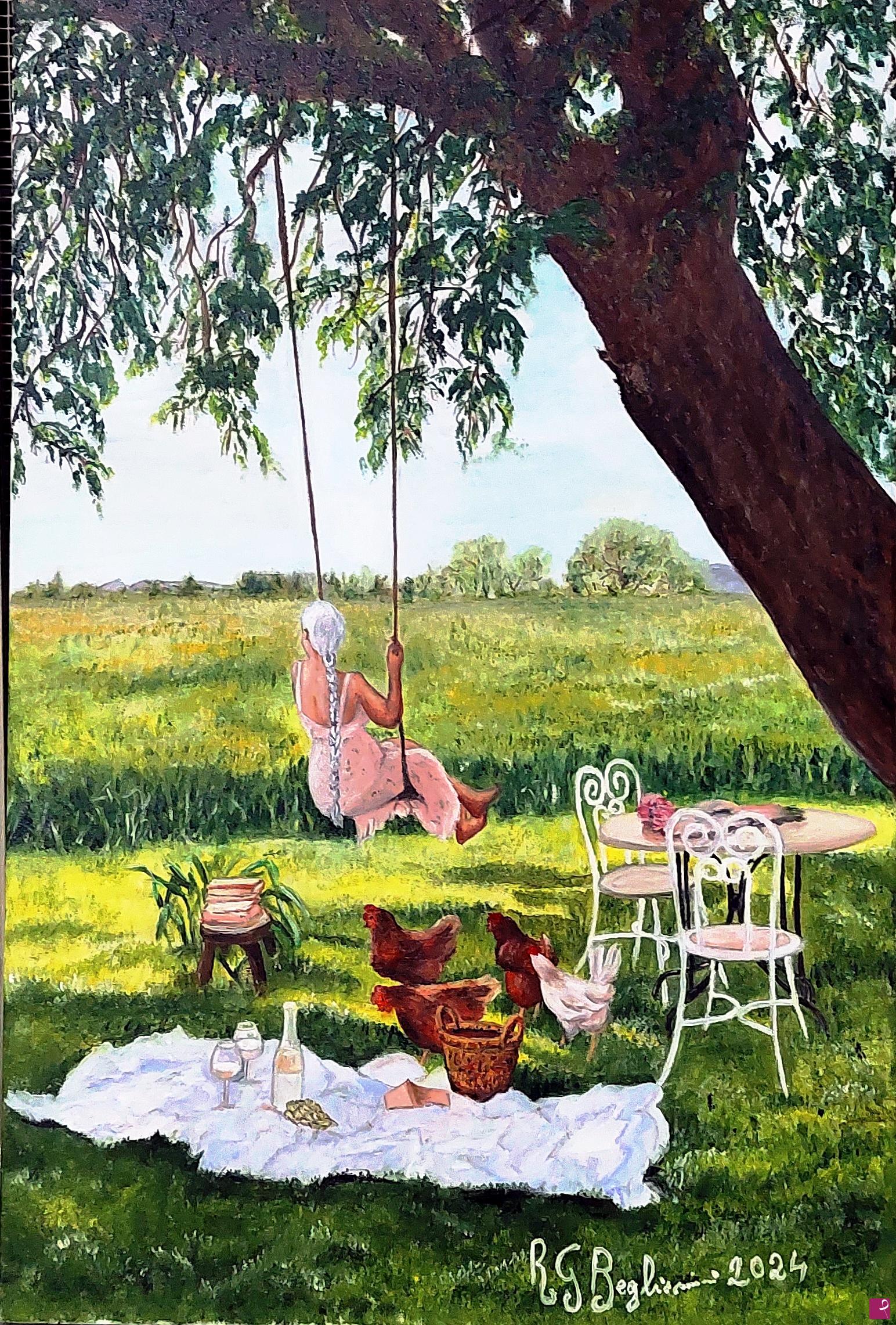 quadri in vendita online - PICNIC IN CAMPAGNA