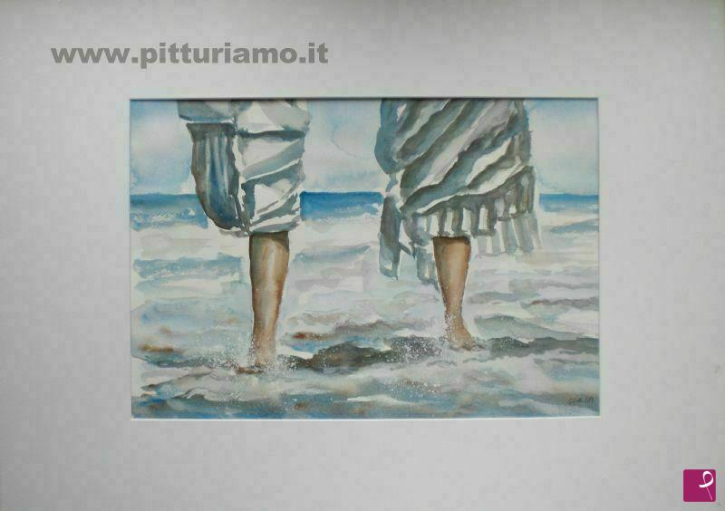 quadri in vendita online - piedi nel mare