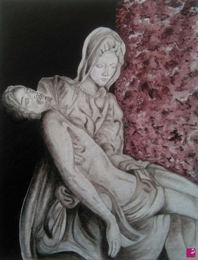 quadri in vendita online - Pietà (Omaggio a Michelangelo)