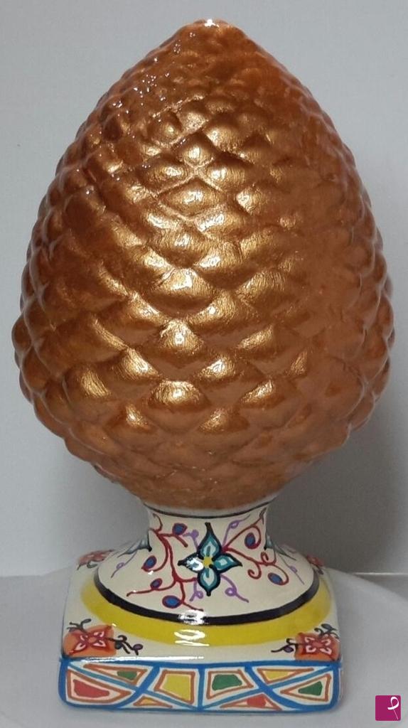 quadri in vendita online - Pigna in ceramica artistica color  rame.