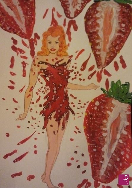 quadri in vendita online - Pin up e fragole 