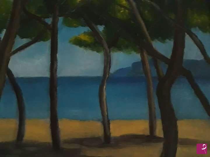quadri in vendita online - Pineta mediterranea