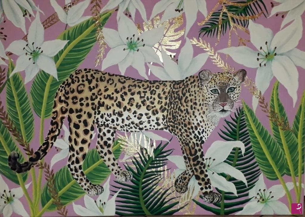quadri in vendita online - Pink jungle